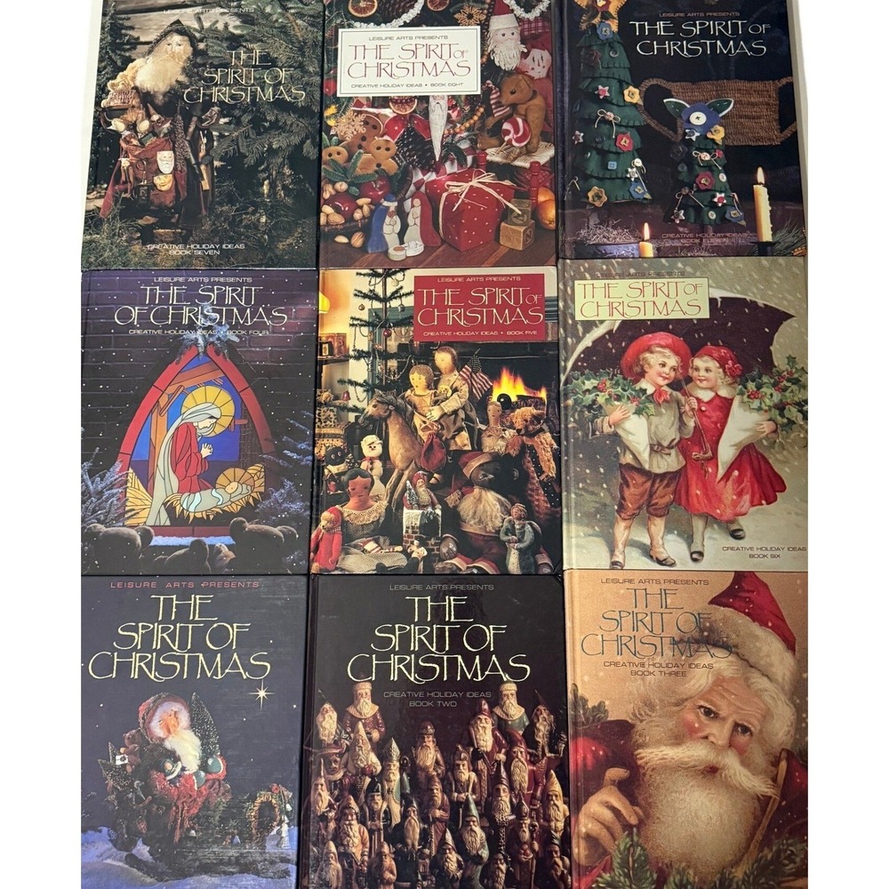 Leisure Arts The Spirit of Christmas Creative Holiday Ideas Books Set of 9 Books